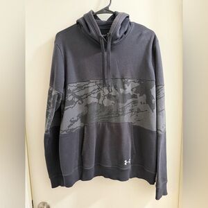 LG Men's Gray and Black Hoodie